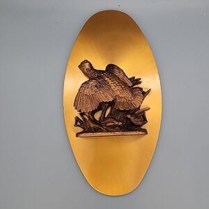 Copperama Bob White Quail Wall Plaque SIGNED by‎ Victor Personette 3D Copper Art